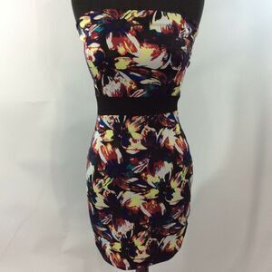Charlotte Russe Small Dress Black Floral Bodycon